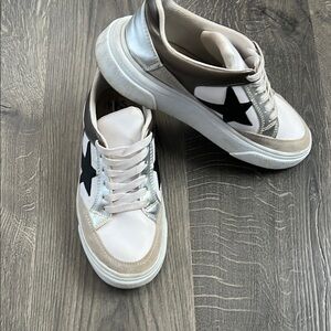 MKS Boutique Stylish Sneakers with Black Star Accent